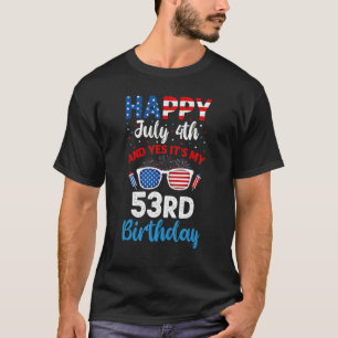 Camiseta Feliz 4 de julio y sí es mi índice de cumpleaños n
