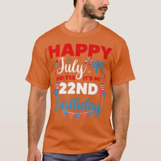 Camiseta Feliz 4 de julio y sí es mi índice de cumpleaños n