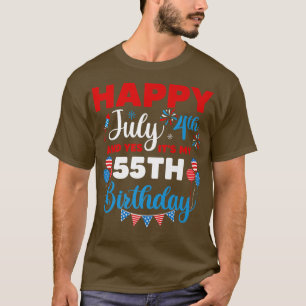 Camiseta Feliz 4 de julio y sí es mi índice de cumpleaños n
