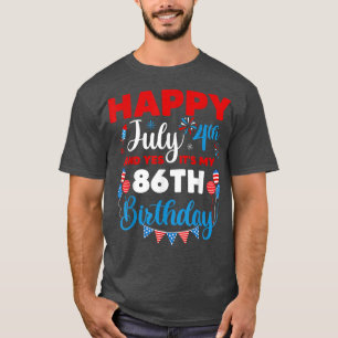 Camiseta Feliz 4 de julio y sí es mi índice de cumpleaños n