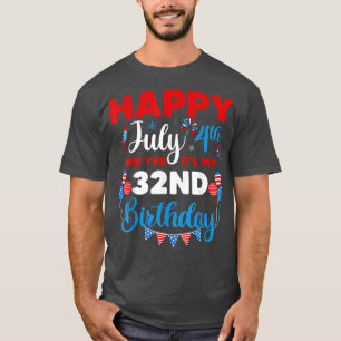 Camiseta Feliz 4 de julio y sí es mi índice de cumpleaños n