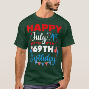 Camiseta Feliz 4 de julio y sí es mi índice de cumpleaños n