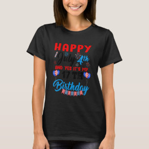 Camiseta Feliz 4 de julio y sí Itu2019s Mi 17º cumpleaños I