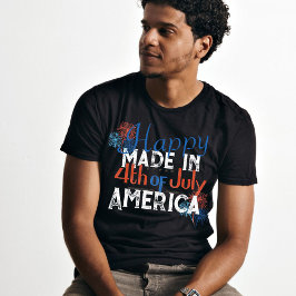 Camiseta Feliz 4 de july America typography