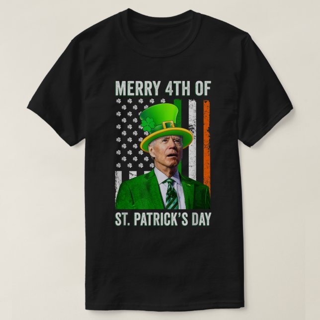Camiseta Feliz 4 de San Patricio Joe Biden Leprechau (Diseño del anverso)