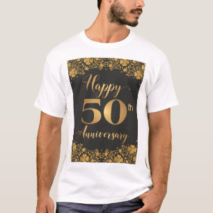Camiseta Feliz 50° Aniversario Boda Jublilee