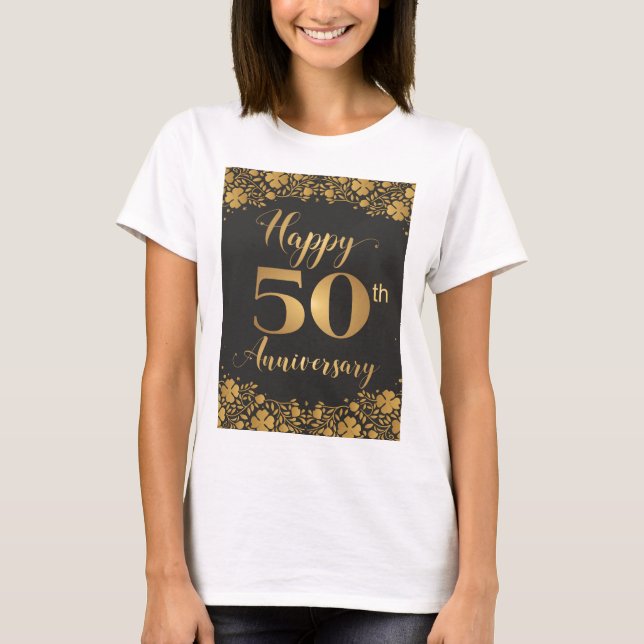 Camiseta Feliz 50° Aniversario Boda Jublilee (Anverso)