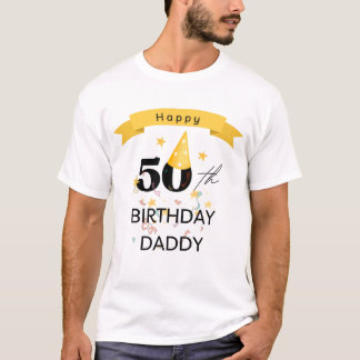 Camiseta Feliz 50 cumpleaños papá