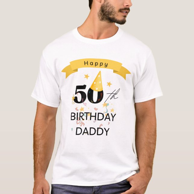 Camiseta Feliz 50 cumpleaños papá (Anverso)