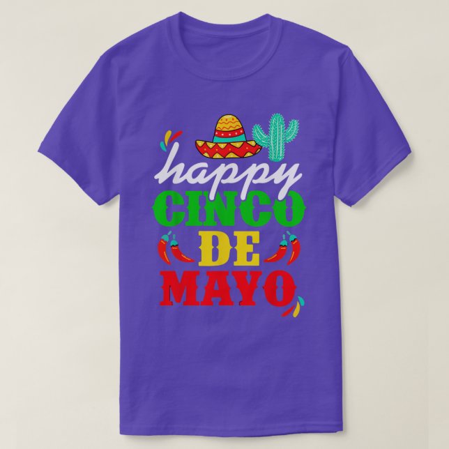 Camiseta Feliz 5 De Mayo Cinco De Mayo Viva México 5 De May (Diseño del anverso)