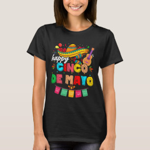 Camiseta Feliz 5 De Mayo Vamos a Fiesta Viva México Cinco D