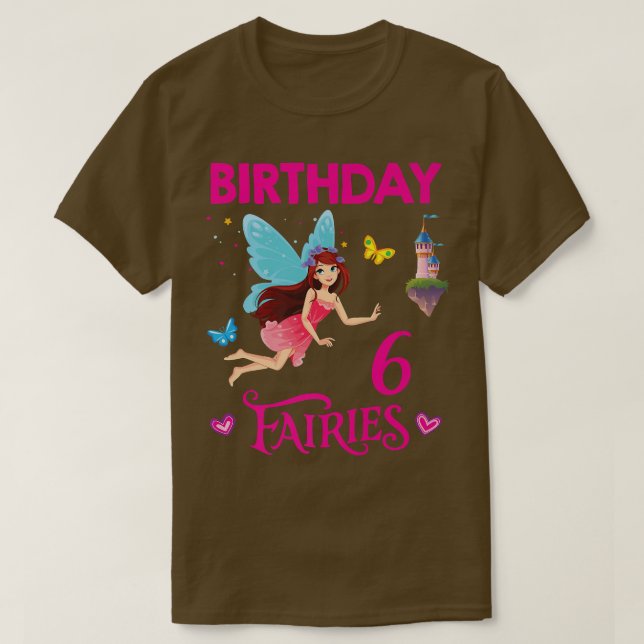 Camiseta Feliz 6º cumpleaños Chica fiesta de cumpleaños de  (Diseño del anverso)