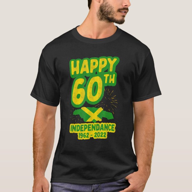Camiseta Feliz 60ª independencia 1962 1922 Jamaica Independ (Anverso)