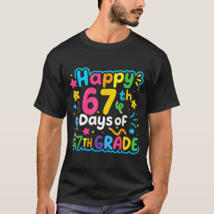 Camiseta Feliz 67º día de meme escolar de 7º grado 67 niños
