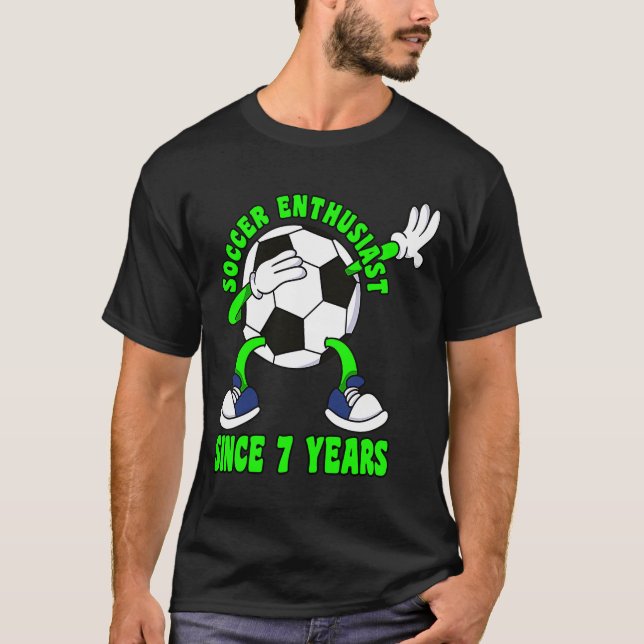 Camiseta Feliz 7 cumpleaños 7 años del partido de Dabbing S (Anverso)
