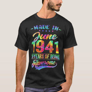 Camiseta Feliz 80 aniversario de la decoración realizada en