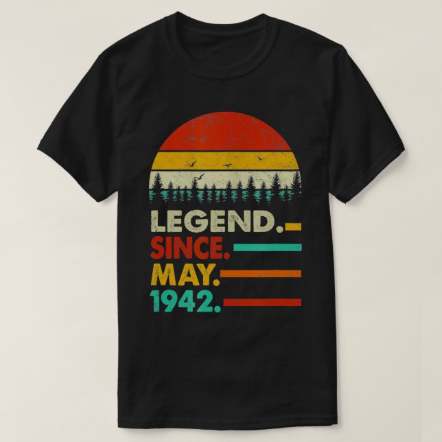 Camiseta Feliz 80 aniversario fiesta de cumpleaños, leyenda (Diseño del anverso)