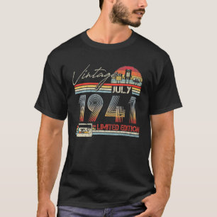 Camiseta Feliz 80 Aniversario Vintage Julio 1941 80 Años