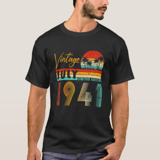 Camiseta Feliz 80 Aniversario Vintage Julio 1941 80 Años