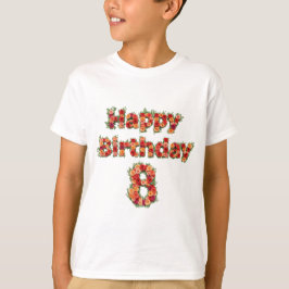 Camiseta Feliz 8° cumpleaños