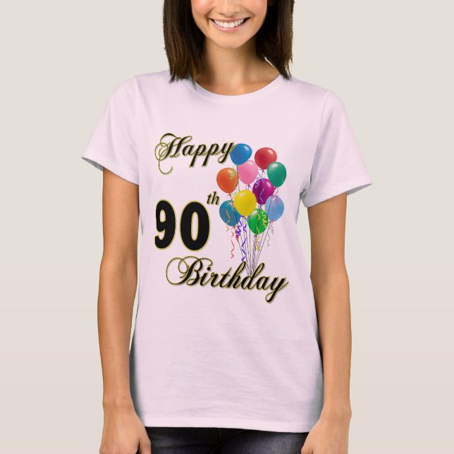 Camiseta feliz 90 de cumpleaños (Anverso)