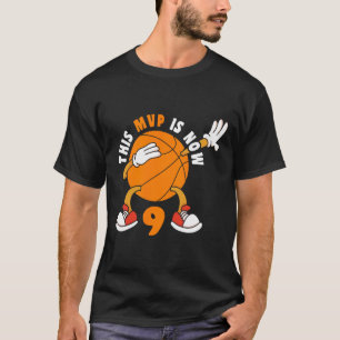 Camiseta Feliz 9 cumpleaños 9 años MVP Baloncesto 9 Bir
