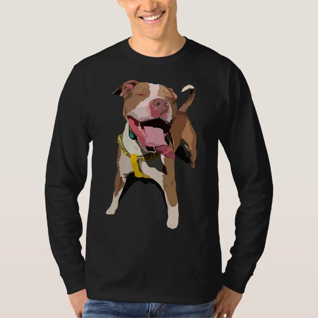 Camiseta Feliz Adoptable Pitbull (Anverso)
