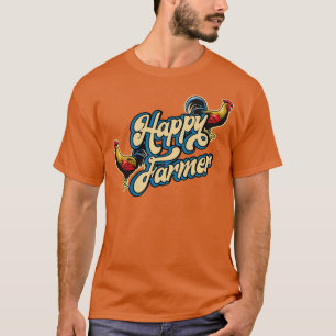Camiseta Feliz agricultor con gallo