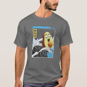 Camiseta Feliz aguacate Kanagawa Wave Digital Kawaii Anime