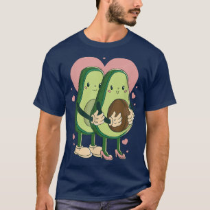 Camiseta Feliz Aguacate Pareja Comida Berry Love Heart