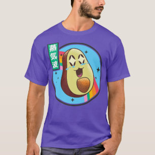Camiseta Feliz aguacate retro Japón estilo 80 Otaku Vaporwa