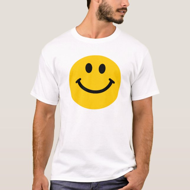 Camiseta feliz amarilla de la cara (Anverso)