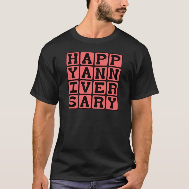 Camiseta Feliz aniversario, ocasión anual (Anverso)