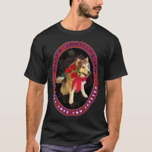 Camiseta Feliz aniversario te amaré por siempre