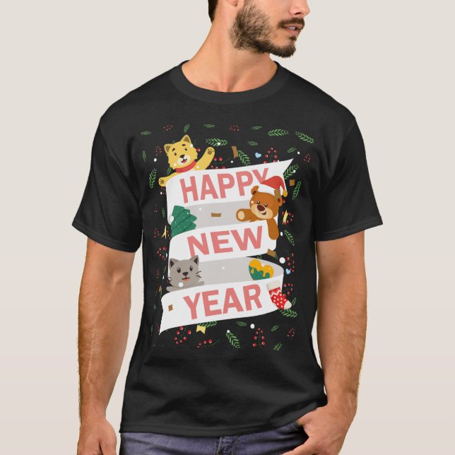 Camiseta Feliz año nuevo (Anverso)