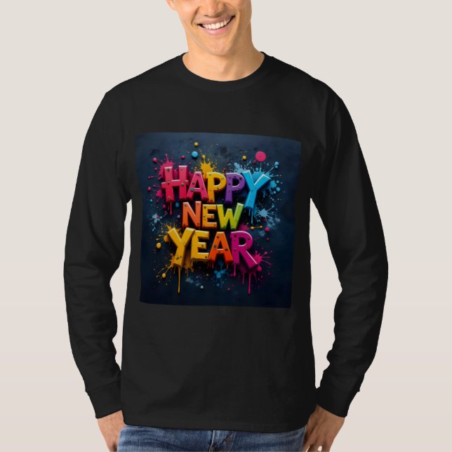 Camiseta Feliz año nuevo (Anverso)