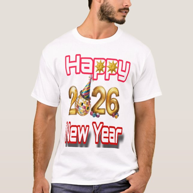 Camiseta Feliz año nuevo  (Anverso)