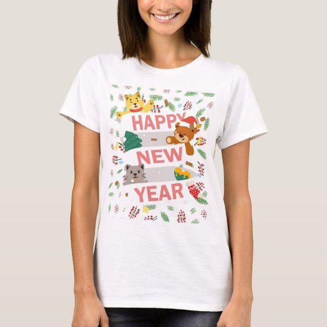Camiseta Feliz año nuevo (Anverso)