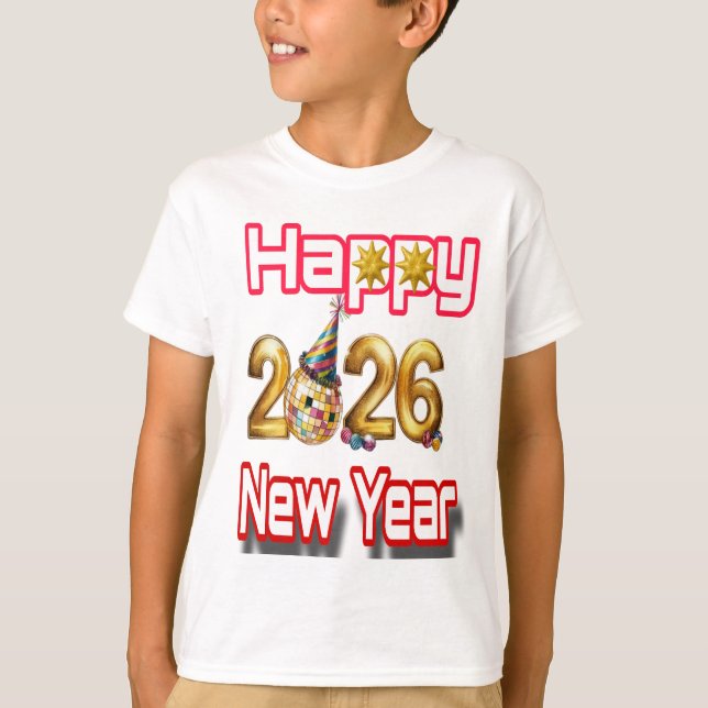 Camiseta Feliz año nuevo  (Anverso)