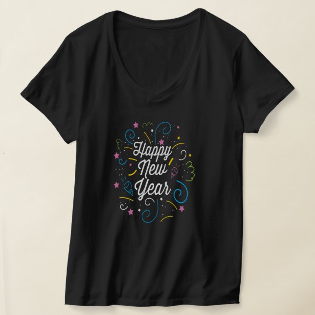 Camiseta Feliz Año Nuevo 2020 Fiesta Decorations Celebratio (Distribución )