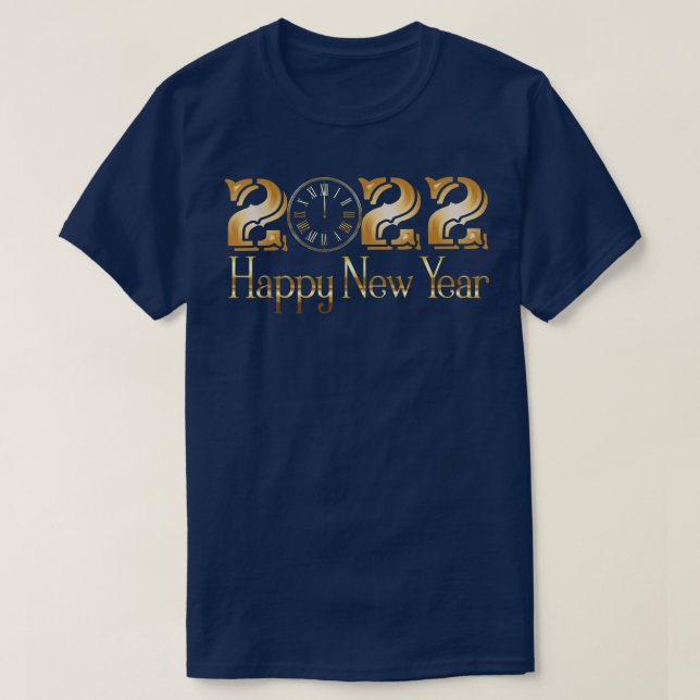 Camiseta Feliz Año Nuevo 2022 a la medianocheAño Nuevo Eve  (Diseño del anverso)