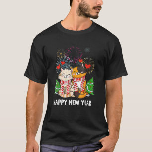 Camiseta Feliz Año Nuevo 2022 Funny Cat Fiesta de Nochevie