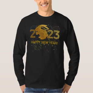 Camiseta Feliz Año Nuevo 2023 Conejo Feliz Año Nuevo