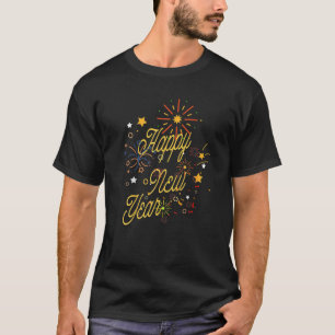 Camiseta Feliz Año Nuevo 2023, divertida Nochevieja Confett