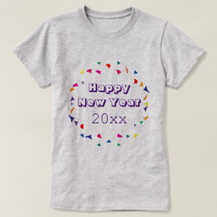 Camiseta Feliz Año Nuevo 2023 o cualquier otro año y Confet