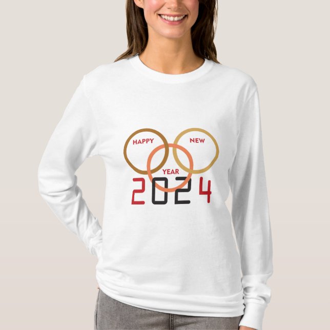 Camiseta Feliz año nuevo 2024 (Anverso)