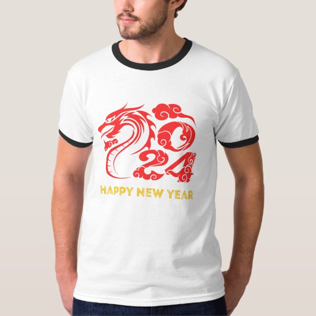 Camiseta Feliz Año Nuevo 2024 (Anverso)