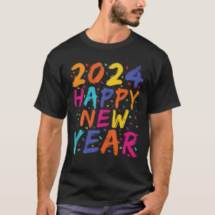 Camiseta Feliz Año Nuevo 2024, celebración de partidos fami