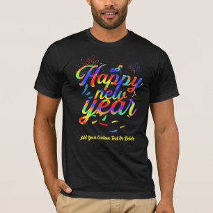 Camiseta Feliz Año Nuevo 2024 Fiesta de tinte 2024