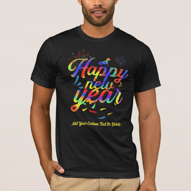 Camiseta Feliz Año Nuevo 2024 Fiesta de tinte 2024 (Anverso)
